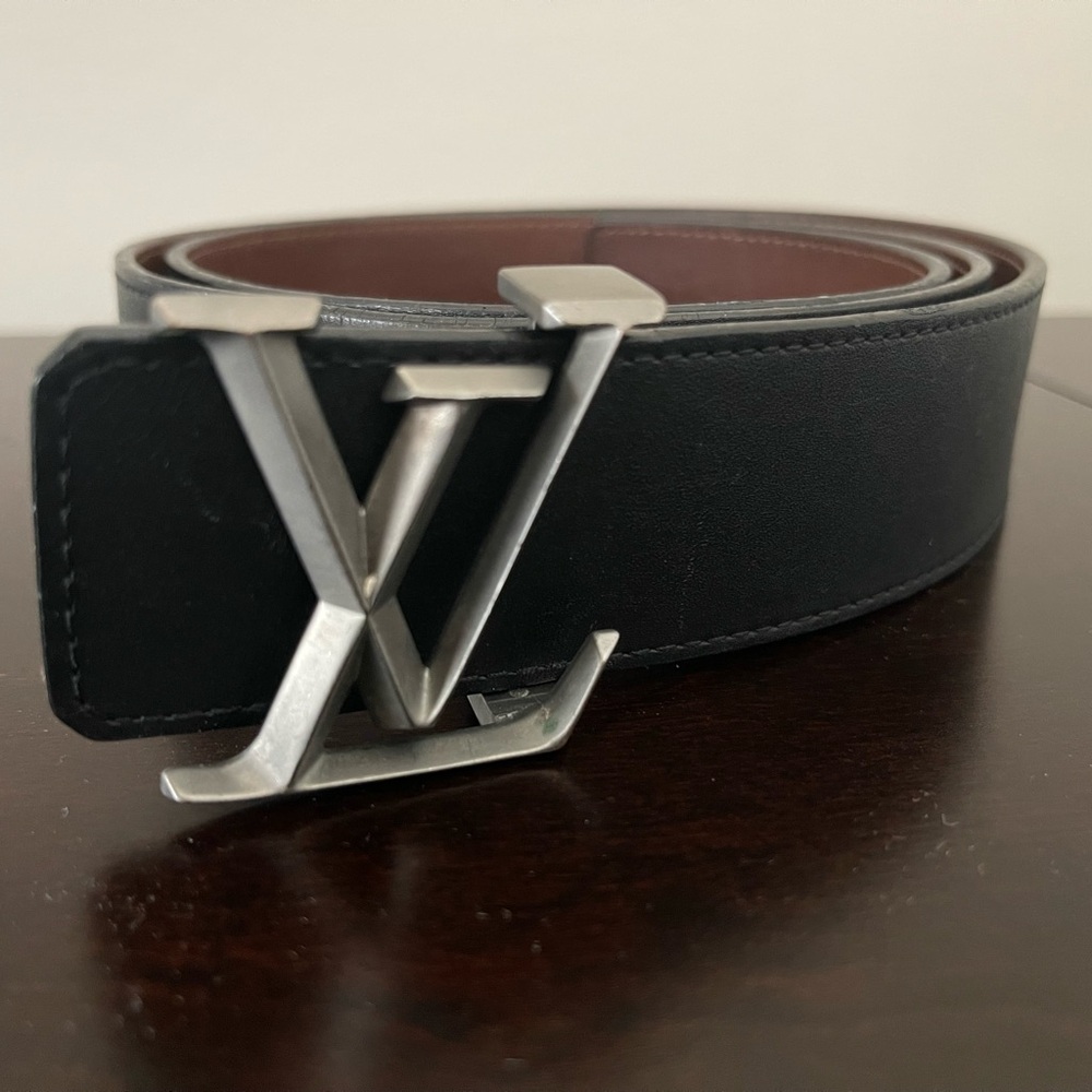 Louis Vuitton Black and Brown Reversible Belt